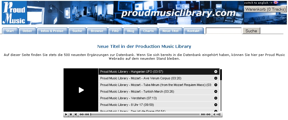 Neue Titel in der Proud Music Library